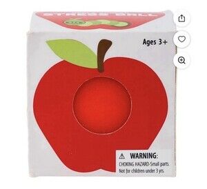 Apple Shaped Stress Ball Collectible - Red Apple Squishy Foam Squeeze Toy